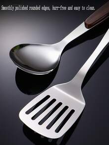 4件/6件套仿桃木厨房用具套装，不粘锅铲、汤勺、长柄勺，家用烹饪工具 - 彩色 - 查看 9