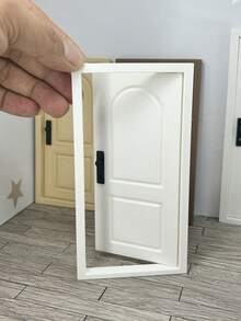 Doll House Decorative Door, Bidirectional Opening, Interchangeable Left/Right Opening, European Style Plastic Doll House Room Door - European-style Dollhouse Door - View 7