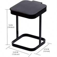 Japanese Style Desktop Trash Can, Mini Household Kitchen/Living Room Countertop Garbage Holder, Flip-Top Desk Trash Bin - B - View 9