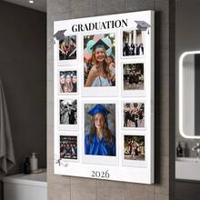 1 pieza Plantilla editable de collage de fotos de graduación 2026, póster de graduación imprimible, decoración de pared de recuerdos de graduación, decoración de habitación, póster personalizable, arte de pared, personalización de fotos, artículos personalizables, enmarcable - Multicolor - Ver 8