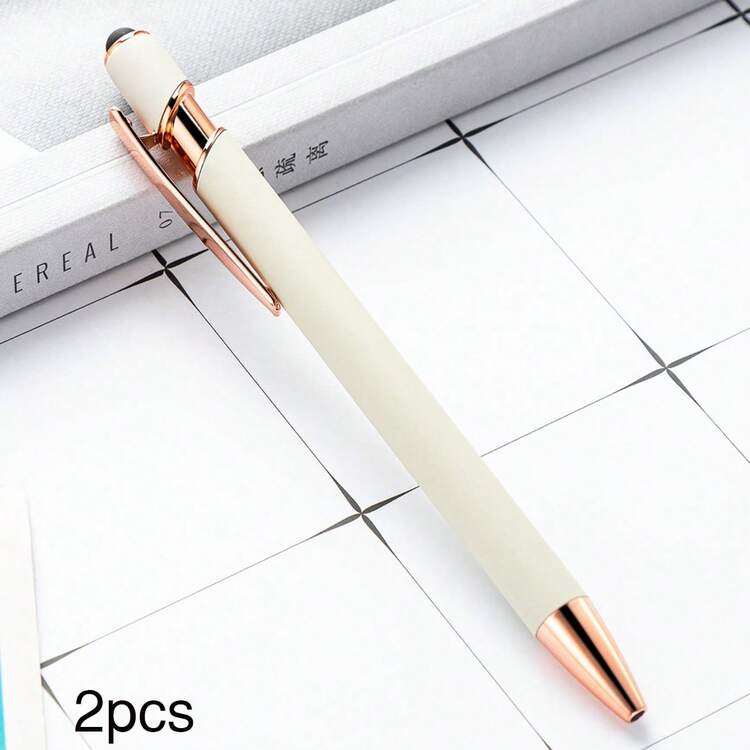 Customized Text/Logo Aluminum Barrel Ballpoint Pen, Metal Medium Ballpoint Pen With Push Button - Multicolor - View 20