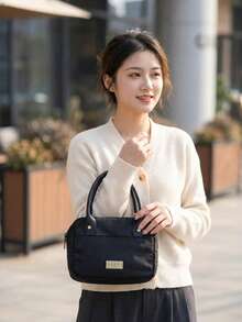 Gucci 1个大容量黑色化妆包，防水耐用帆布化妆包，带便携提手，多功能旅行日常收纳袋，简约时尚化妆包 - 黑色 - 查看 6