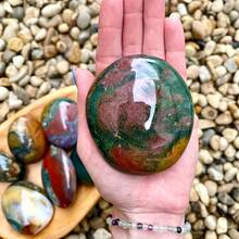 1pc Natural Ocean Agate Palm Stone Decor, With Unique Luster And Texture, Mysterious And Elegant, Suitable For Home Decor, Architecture, Yoga, Ocean Agate Massage Stone, Natural Crystal Gift. The Best Gift, Bohemian Style Crystal Ornament, Ideal For Home Use, Intended To Dispel Negative Energy And Purify The Environment. It Is A Thoughtful Holiday Gift For Parents, A Charming Choice Of Crystal Crafts. - Multicolor - View 8