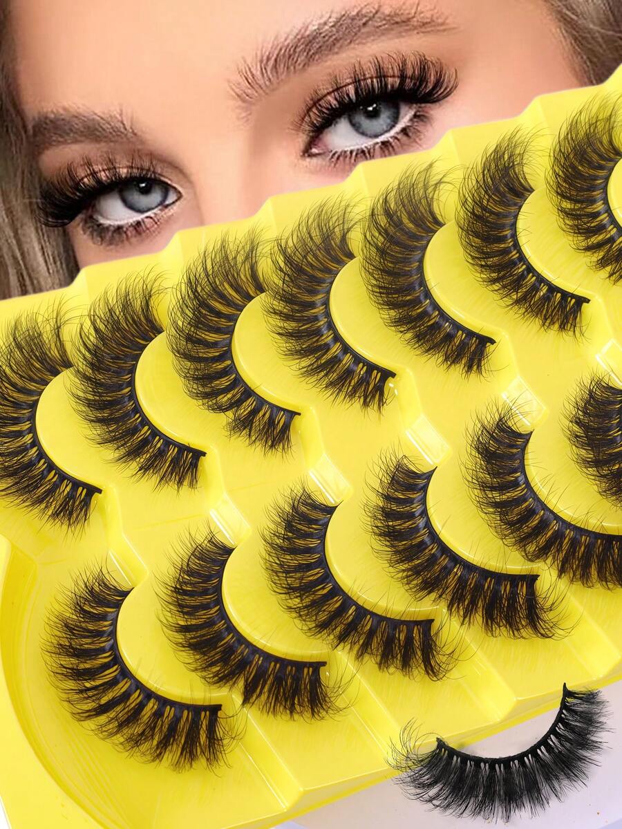 10 Pairs Fluffy American Style False Eyelashes, European And American Thick And Voluminous Eyelashes - View 1