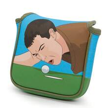 1pc Funny Personalized Putter Head Cover, PU Magnetic Closure Golf Club Sleeve, Ball-In-Hole Design Golf Putter Cover - Multicolor - View 3