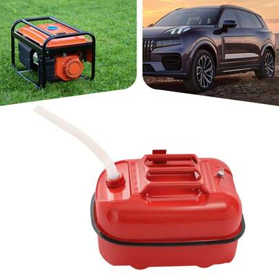 20L Portable Fuel Tank With Refueling Pipe, Leak-Proof Horizontal Gasoline Can For Car Motorcycle RV ATV, Outdoor Emergency Fuel Storage Container