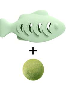 Silicone Fish Cat Toy, Self-Entertaining Cat Wand Teaser Toy - View 12