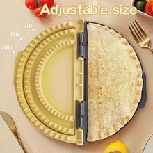 3-In-1 Tortilla Crimper And Sealer, Adjustable Quesadilla Crimper For 6"- 8"-10" Makes Sealed Tortillas, Quesadilla And Burritos, Dishwasher (Black & Yellow) - 查看 7