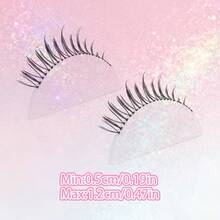 5 Pairs 5-12mm Cartoon Pointed Tail Style, Transparent Stem Fairy False Eyelashes, Handmade U-Shaped Soft Cartoon Eye Lash False Eyelashes - Black - View 5
