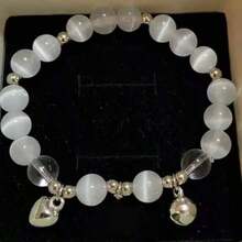 Gifts For Women-1 Piece Minimalist Good Luck Bracelet - Dainty Beaded Jewelry For Women, Ideal For Daily Wear/Work, Elastic String & One Size Fits All - 1PC - 查看 8