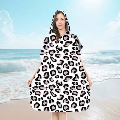 Ultra Soft Hooded Cloak Towel, Birthday Gift, Hooded Bathrobe Cloak Absorbent Quick-Dry Indoor/Outdoor Wearable Towel, Suitable For Beach, Swimming, Seaside