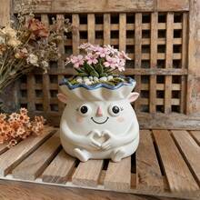 1pc Sitting Gnome Silicone Mold, Resting Gnome Resin Casting Mold For DIY Craft, Polymer Clay, Candle Making - Flexible, Reusable, Detailed For Garden Decor, Whimsical Home Accent & Gnome Collector Gift - Seated Dwarf Silicone Mold - View 1