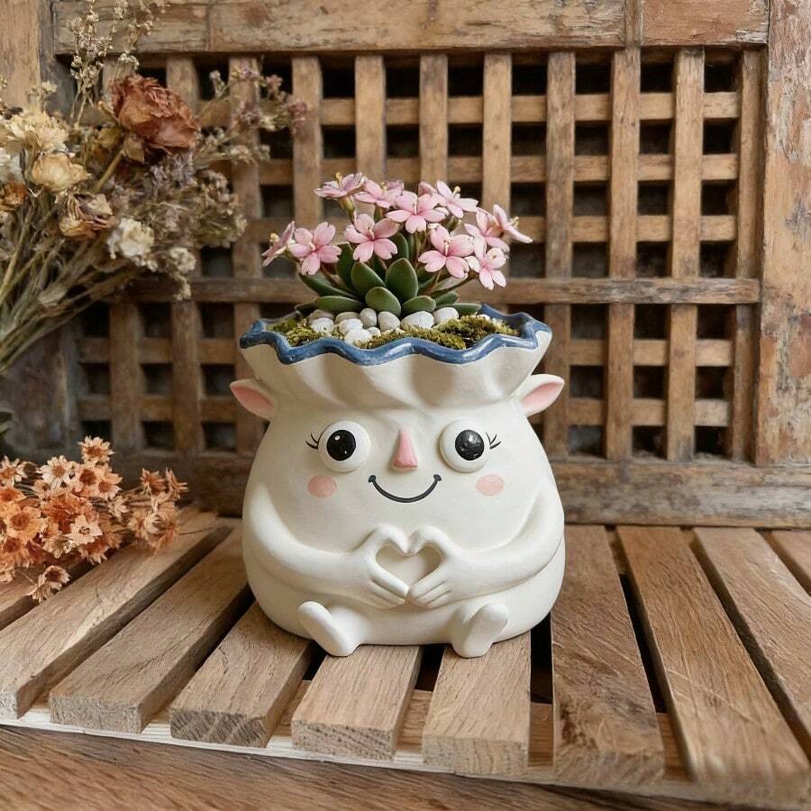 1pc Sitting Gnome Silicone Mold, Resting Gnome Resin Casting Mold For DIY Craft, Polymer Clay, Candle Making - Flexible, Reusable, Detailed For Garden Decor, Whimsical Home Accent & Gnome Collector Gift - Seated Dwarf Silicone Mold - View 1