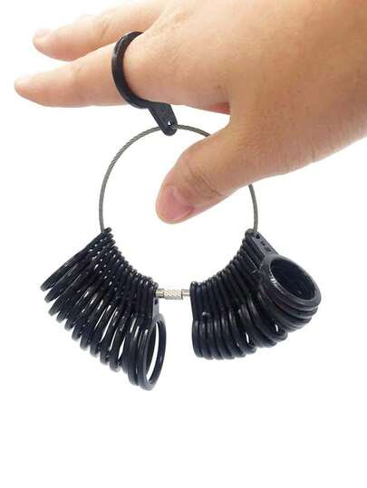 1pc Single Plastic Finger Ring Sizer Gauge For Precise Measurement Determining Jewelry Size Must Have Tool