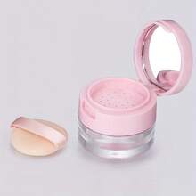 5g Mini Portable Powder Compact With Mirror, Powder Puff, Sifter And Sponge Holder - Compact Powder Container For Loose Powder, Makeup Tools, Travel, Home, Fashionable Round Design - Multicolor - View 8