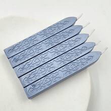 Conjunto de 5/12 bastões de cera metálica em cores sortidas com pavio para selar documentos, perfeitos para convites de casamento, envelopes, decoração de embalagens e ideias para presentes de Natal. - Bastão de cera central - Ver 14