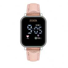 ZOEA Couple Digital Watches - 錶帶:淺粉紅色/錶殼:銀色 - 查看 1