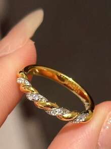 1pc S925 Sterling Silver Unique Design Twisted Ring, Suitable For Daily Wear, Vacation, Fashionable & Exquisite Gift - Mahua - View 4