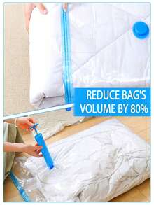 Extra Large Vacuum Storage Bags | Thick Compression Bags, Long Design, No Power Required, Protect Clothes, Space Saving - Multicolor - View 11