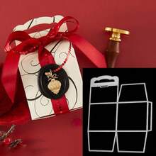 Creative Gift Box Dies, DIY Scrapbooking Album And Embossing Stencil, Greeting Card Making Tool, Card Paper Cutting Crafts ,Gift Card Making Template Die Cuts. - Silver - View 3