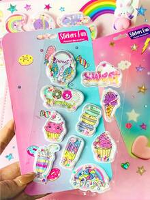 3D Shiny Bubble Stickers | Suitable For Phone/Teddy/Cup/Party, Sweet And Cool Magic For Scrapbooking. Instantly Brighten Your Little World With Cute Cartoon Stickers, Children's Notebooks, Scrapbooking Decorations, Small Waterproof Stickers, Decorative Sticker Gifts - Multicolor - View 8