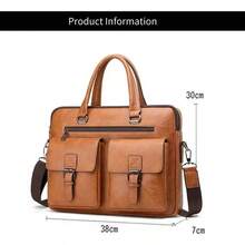 Men Briefcase - 卡其色 - 查看 6