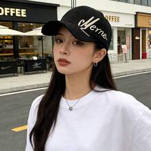 Letter Side Embroidery Baseball Cap, American Fashion High-End Sun Protection Wide Brim Hat - Multicolor - View 5
