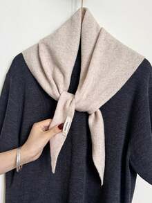 1pc Pure Wool Triangular Scarf, Versatile Use, Excellent Warmth, Suitable For Winter Wear, Can Be Used As Headwear Or A Fashionable Multifunctional Gift - Multicolor - View 26