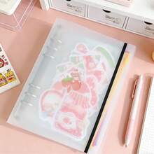 A6 6环夹收纳袋 - 彩色拉链透明收纳袋，用于整理现金预算、收据、贴纸和办公用品，采用防水夹子固定。 - A6彩色拉鍊收納袋 - 查看 1