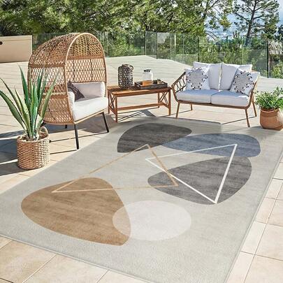 1pc Modern Luxury Light Gray Geometric Patchwork Triangle Pattern Rug. Velvet Material Weighs Approx. 850g, Thickness Approx. 0.6cm. Durable, Non-Slip, Easy To Clean Rug. Available In Multiple Sizes. Suitable For Kitchen/Living Room/Dining Room/Bedroom/Balcony/Bathroom/Study. Perfect Home Decor Choice.