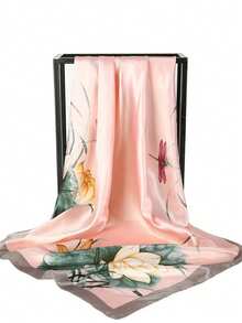 1pc Lightweight Fashionable Leaf-Shaped Fresh & Generous Scarf/Shawl - Multicolor - View 2