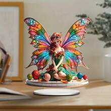 Tượng người lùn màu tím duyên dáng, tượng người lùn màu tím oải hương trang trí, đồ trang trí phong cách Bohemian cho phòng khách, phòng học, ngoài trời. - A - Xem 5