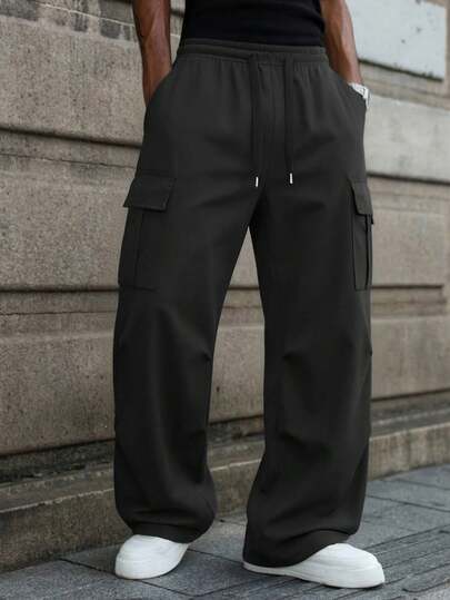 Men's Casual Loose Pocket Cargo Pants, Gothic Style Trousers, Dopamine, Cargo Pants, Outdoor Functional Style, Men's Casual Pants, Sweatpants, Loose Twill Pants, Functional Pants, Running Pants, Loose Sweatpants, Running Pants, Loose Cargo Pants, Gift For Husband And Boyfriend