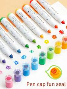 1支装印章水彩笔套装，36/24/12色，粗笔尖，可水洗，不染色，可叠色，适用于绘画、素描、着色 - 印章-水彩筆 - 查看 9