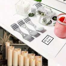 100支装蜡烛芯套装（100支蜡烛芯+2个烛芯座+100张贴纸），三孔烛芯座，无烟蜡烛芯，蜡烛芯双面胶 - A - 查看 4