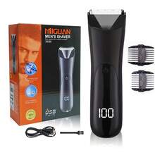 男士全身修剪器，电动剃须刀，电动私处及毛发修剪器，陶瓷刀片男士理容剃须刀及修剪器，全身护理 - 黑色 - 查看 9