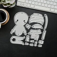 Creative Mummy Dies, DIY Scrapbooking Album And Embossing Stencil, Greeting Card Making Tool, Card Paper Cutting Crafts ,Gift Card Making Template Die Cuts. - Silver - View 8