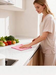 1 Cuộn (20 chiếc) Khăn lau microfiber tiết kiệm chi phí, có thể xé và tái sử dụng, thích hợp cho nhà bếp/xe hơi/nhà cửa/Ngày của Cha/Ngày của Mẹ/Lễ tốt nghiệp. - 20 tờ/cuộn khăn giấy dùng một lần - Xem 2