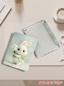 Easter Bunny Tablet Protective Case,Compatible With 9.7/10.2/10.5/10.9/12.9/Pro 11, 10th Gen,Compatible With Samsung Galaxy Tab S6 Lite 10.4 Inch,Compatible With Kindle Paperwhite 12th Gen 2024,Kindle (11th Generation) 2022 Release,Soft Anti-Fall Protection,Smart Stand/Automatic Wake Up/Sleep,An Excellent Festival Gift. - Multicolor - View 3