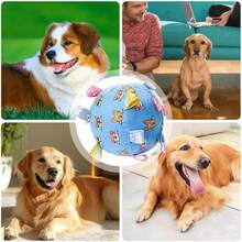 1个高弹棉填充发声宠物玩具，优质印花丝带内置铃铛设计，耐啃咬互动式狗狗训练玩具，适合所有犬种（泰迪犬、金毛寻回犬、小型/中型/大型犬） - 彩色 - 查看 7