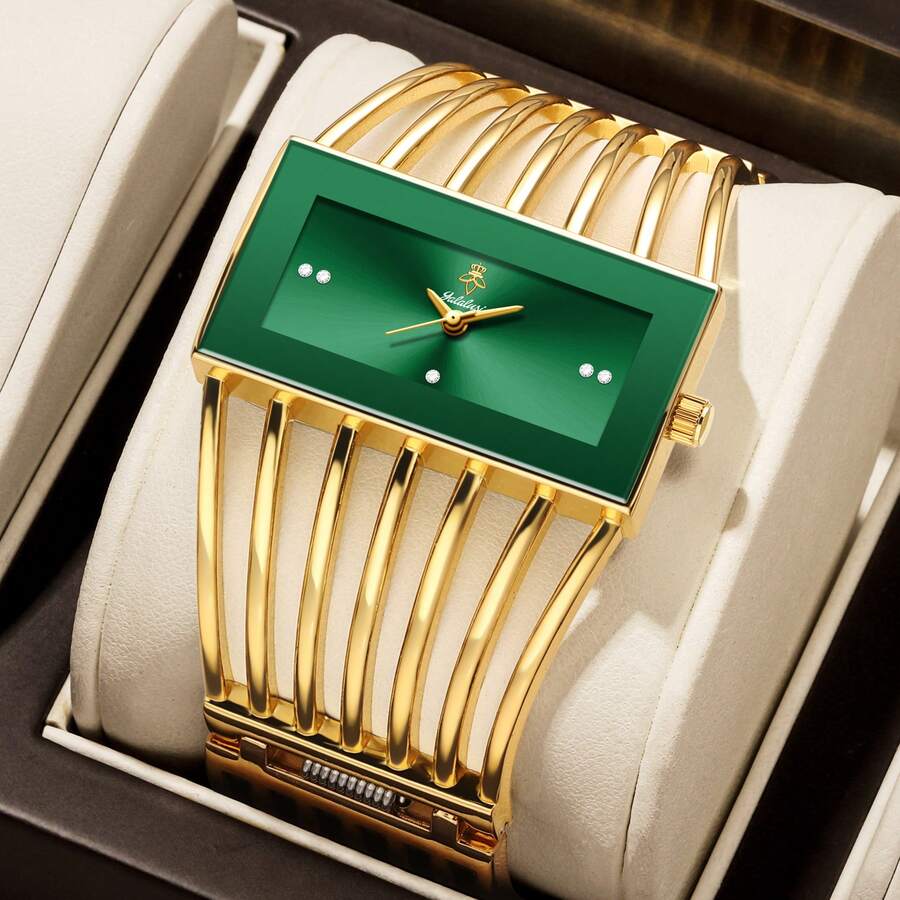 YaLaLuSi Vintage Bohemian-Style Women's Quartz Watch Skeleton Bracelet Watch Exquisite Square Dial Crystal-Studded Markers Elevates Feminine Charm Perfect For Travel, Parties, And Everyday Wear Ideal Gift For Loved Ones And Family Top Choice For Valentine's Day, Birthdays, And All Special Occasions
