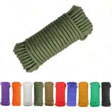 10m Colorful Silk-Like Paracord, Outdoor Warning Rope, Tent Hanging Rope, Multi-Purpose Outdoor Rope, DIY Craft Cord - Multicolor - View 7
