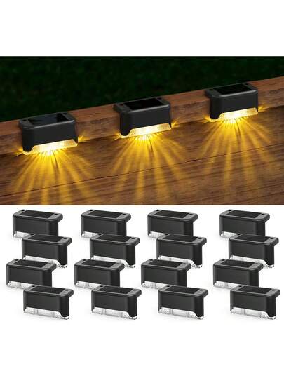 7-Character Solar Powered Pathway Lights | Warm White LED Lights Suitable For Yard, Road Decoration - Commercial Garden Landscape Decor