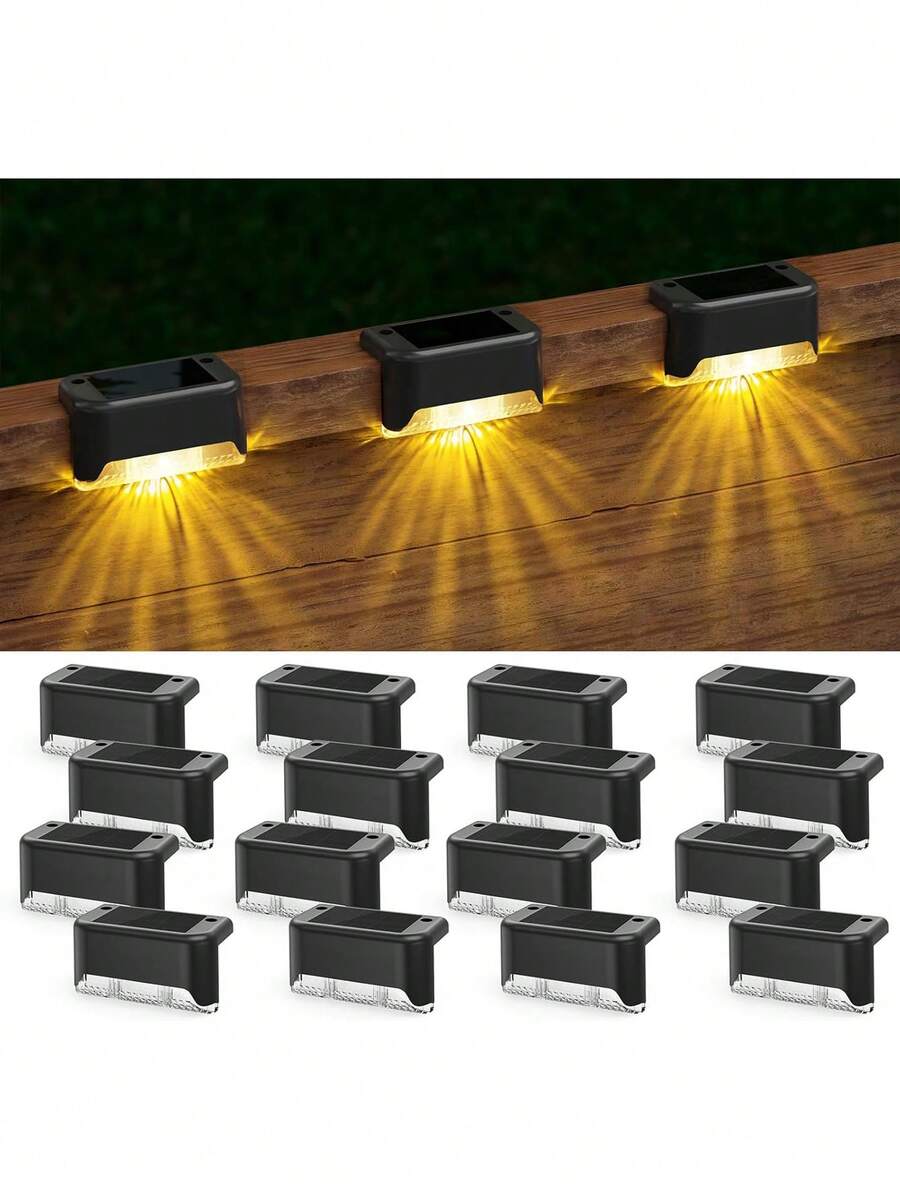 7-Character Solar Powered Pathway Lights | Warm White LED Lights Suitable For Yard, Road Decoration - Commercial Garden Landscape Decor