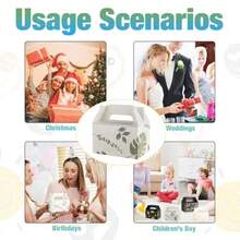 10 PCS Gable Favor Treat Boxes 6.5 X 4 X 4 Inches Gift Box With Handle Green Leaf Candy Cookie Goodie Boxes For New Year Baby Shower Birthday Wedding Graduation 2026 - 綠葉 - 查看 7