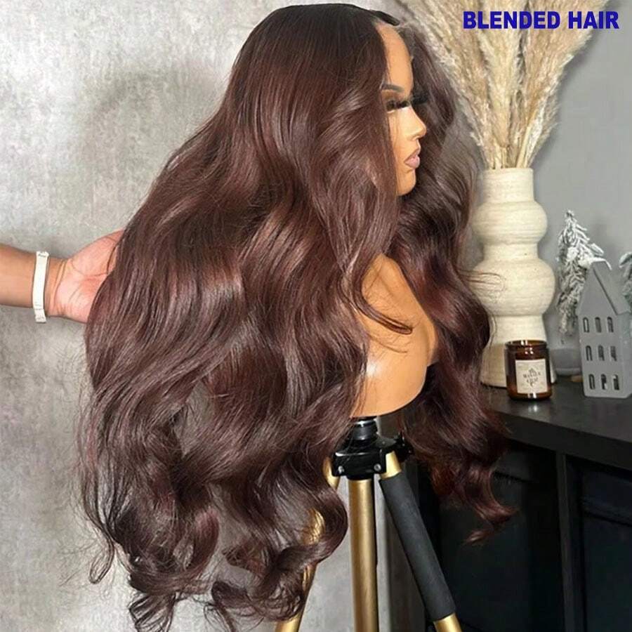 613# Light Golden 13x4 Long Straight Lace Front Wig, Heat Resistant Fiber No Glue Lace Front Wig Replacement, Pre-Trimmed With Baby Hair Natural Hairline, 34 Inch High Definition Transparent Lace Freestyle Fashion Wig For Women And Girls, Party And Vacation - Brown - View 1