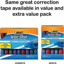 BIC Wite-Out Brand EZ Correct Correction Tape, 393 Feet, 2-Count Pack Of White Correction Tape, Fast, Clean And Easy To Use Tear-Resistant Tape Office Or School Supplies - White - 查看 3