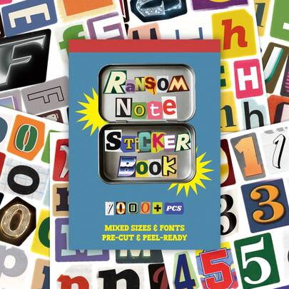 28张，1000多个彩色字母拼贴贴纸，自粘大字母贴纸，可自由组合单词，可用于卡片、笔记本装饰