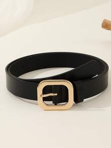 Black With Gold Buckle