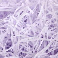 Various Weight Shredded Paper, Candy Box, Raffia Paper Strips, Gift Box Filler, Loose Raffia - #9 Light Purple - View 5